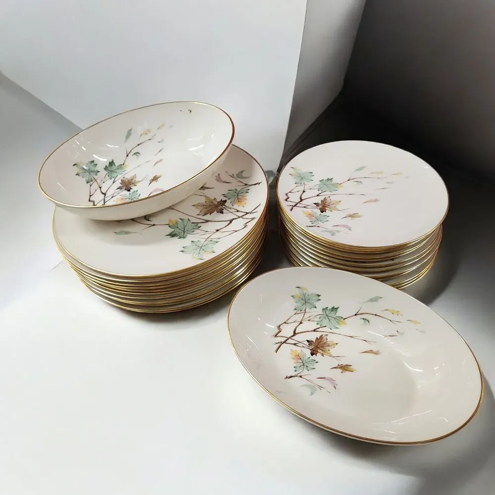 Lenox Westwind X-407 (2) Oval Serving Bowl (12)‎ Dinner Plates (12) Salad Plates